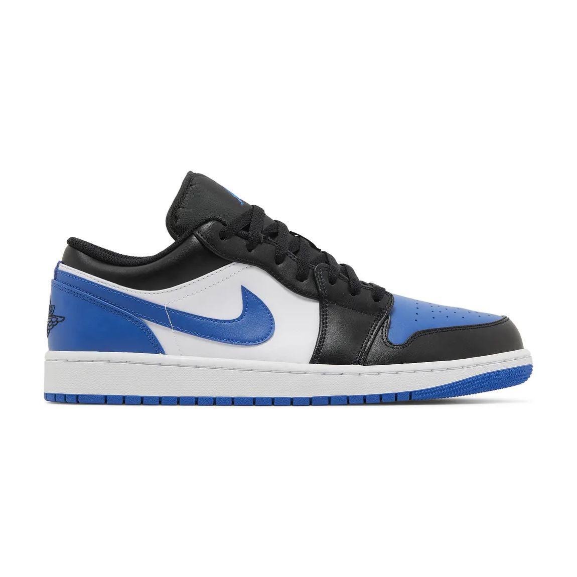 Jordan Men's Air 1 Low White/Royal Blue-Black