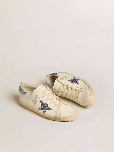 Golden Goose Women’s Super-Star LTD with suede star and heel tab with Swarovski crystals