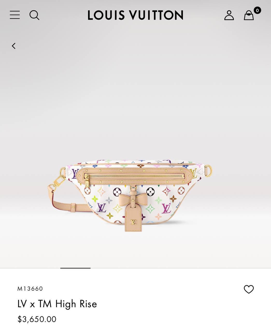Louis Vuitton LV x TM High Rise Belt Bag 