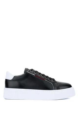 Erkek Hakiki Deri Siyah Sneakers & Spor Ayakkab