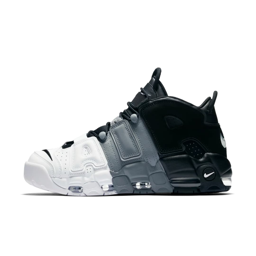 美品Nike Air More Uptempo 21cm BLACK/WHITE Nike Air Uptempo White Black Grey
