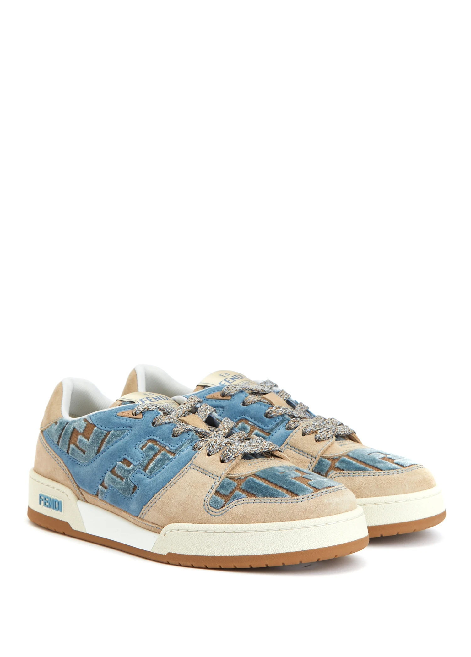 Fendi Match Ff Jacquard Velvet & Suede 