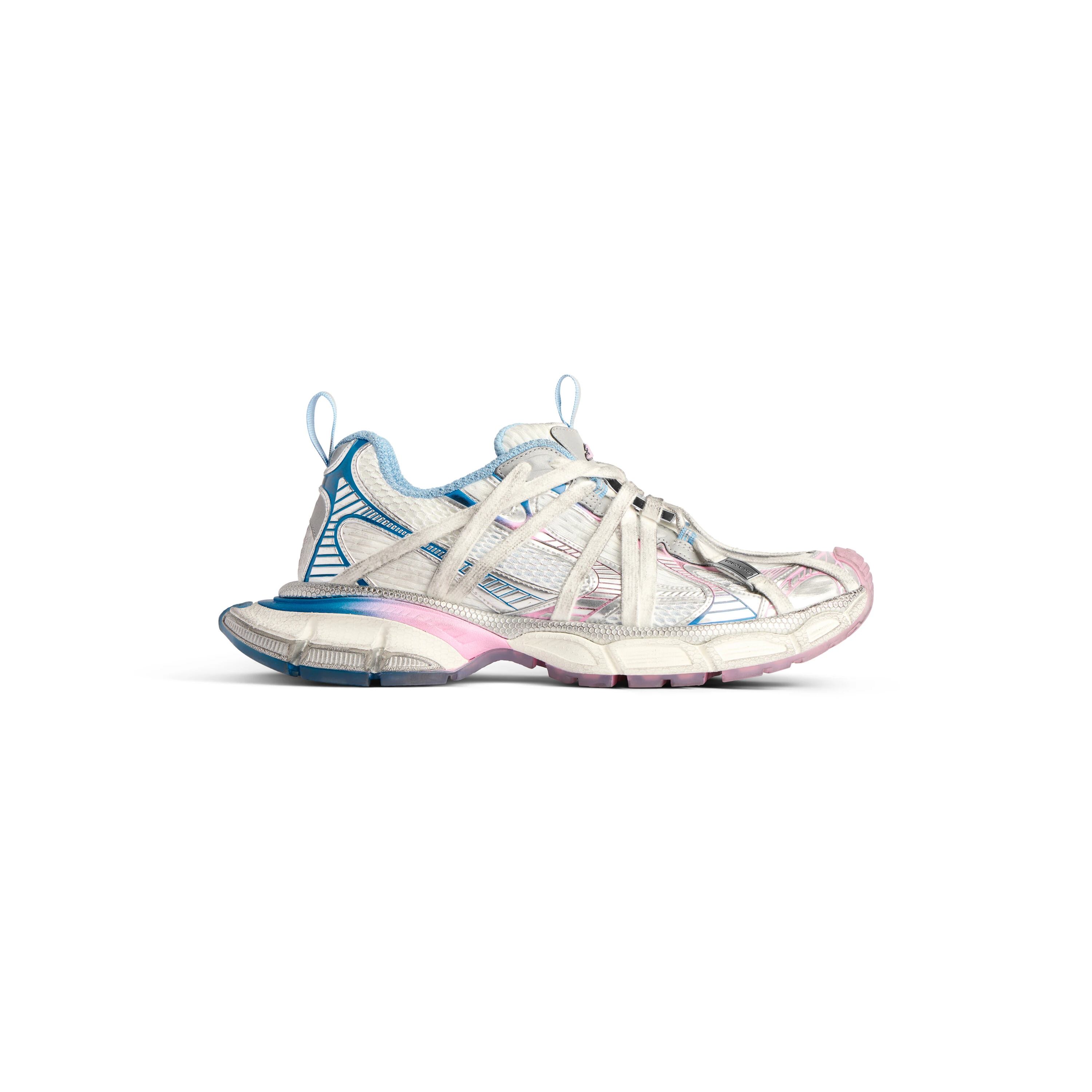 Women's 3xl Extreme Laces B Sneaker in White/grey/blue/pink