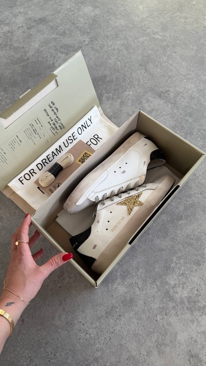 Golden Goose Gold White Black