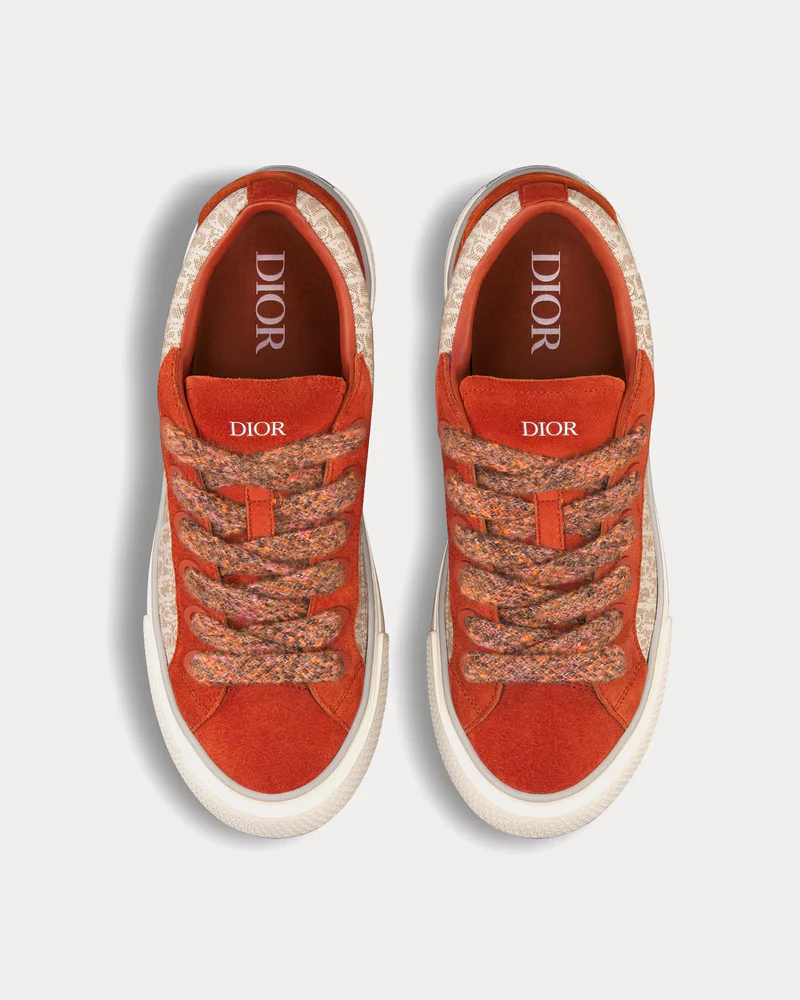 DiorB33 Brown and Cream Dior Oblique Jacquard and Brown Suede Low Top Sneakers & Trainers