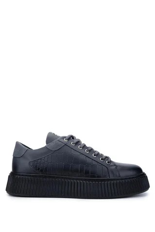 Erkek Hakiki Deri Gri Sneakers & Spor Ayakkabı
