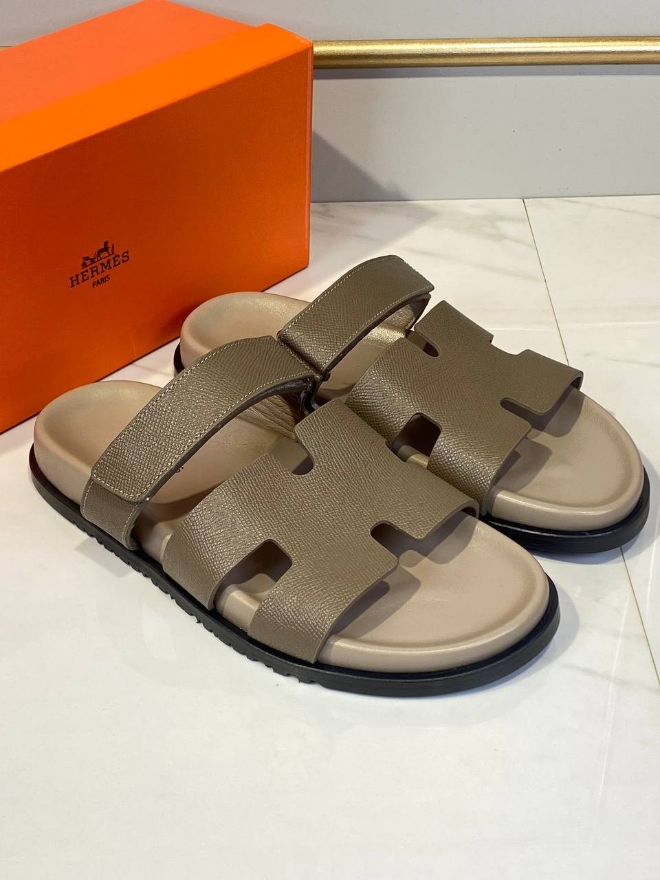 Hermes Chypre Slippers