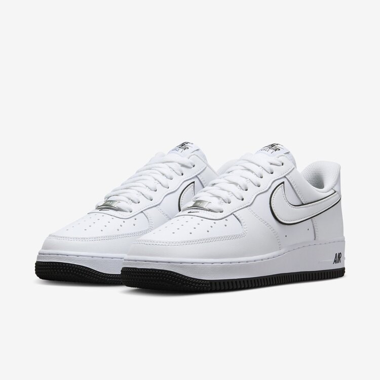 Nike Air Force 1 '07 Low White Black Outline Swoosh