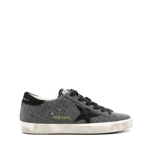 Golden Goose Super-Star Embellished Sneakers | Black