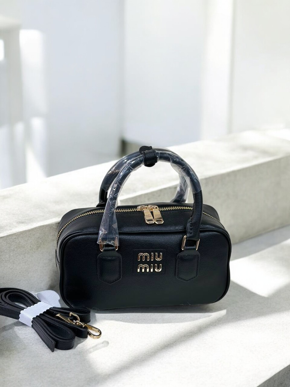 Mıu Mıu Arcadie Deri Mini Siyah