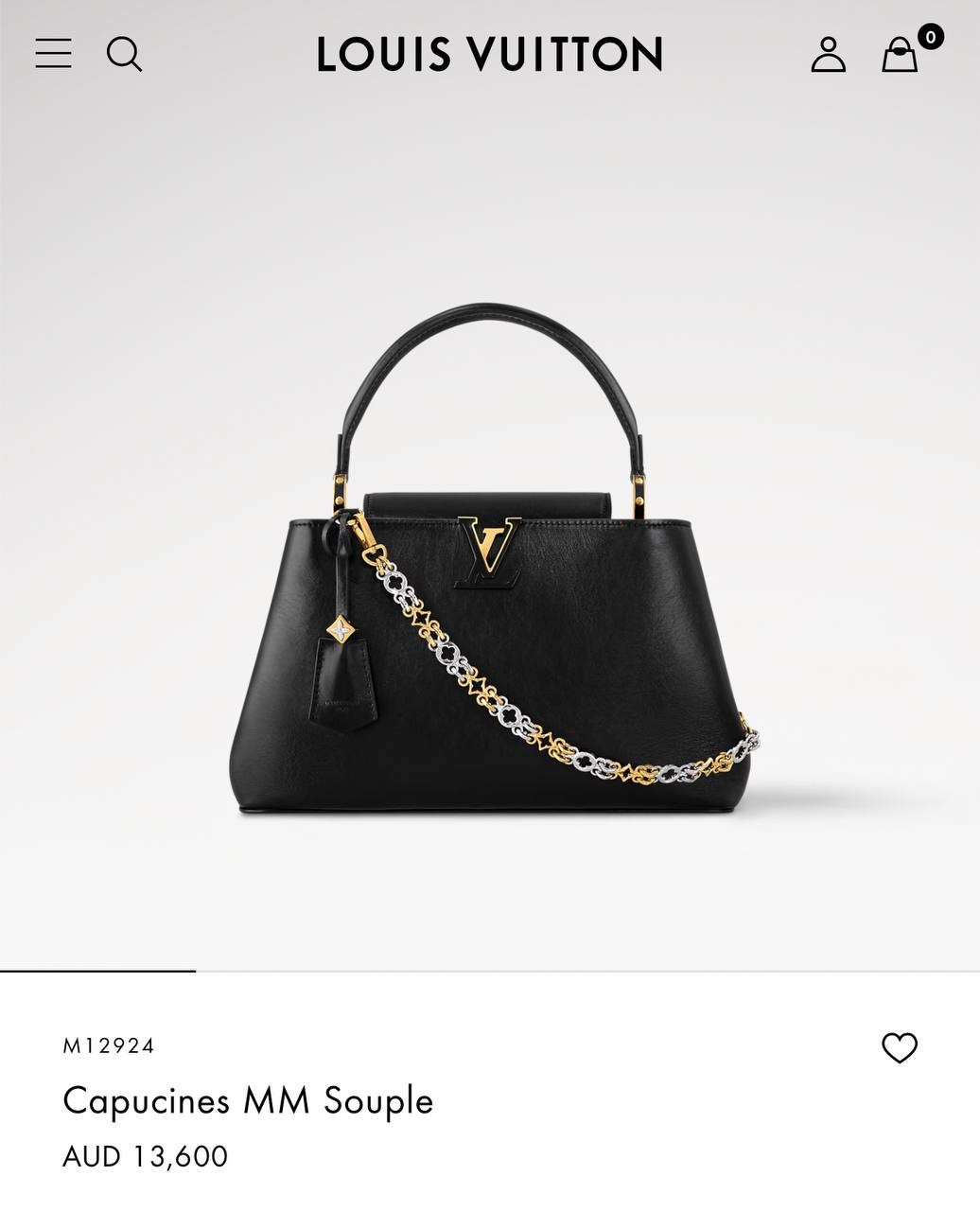 Louis Vuitton Capucines Bag MM