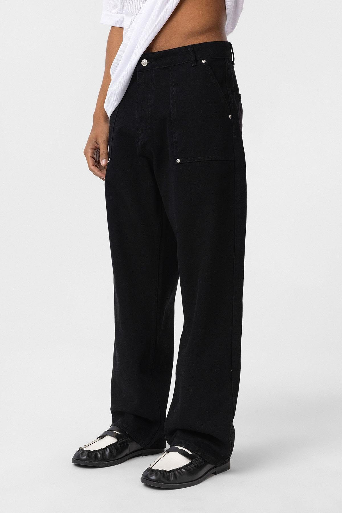 Cep Detaylı Baggy Fit Jean SiyahCep Detaylı Baggy Fit Jean Siyah