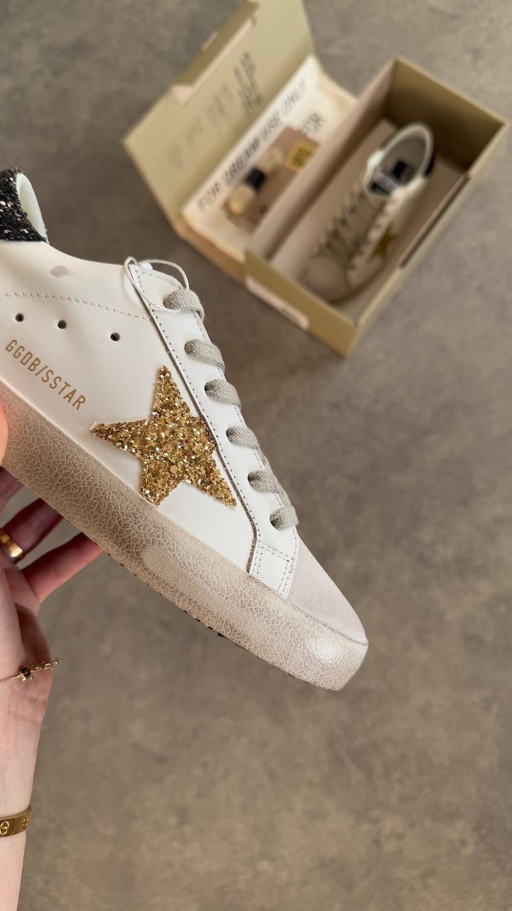 Golden Goose Gold White Black