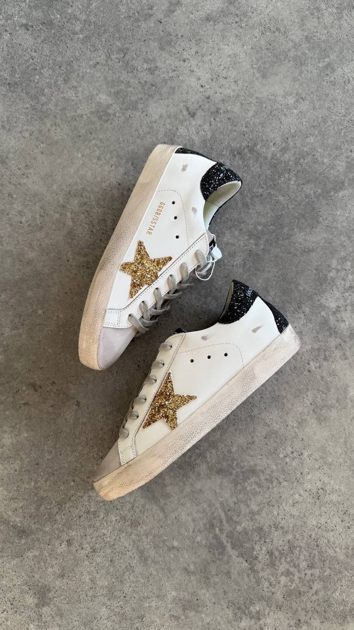 Golden Goose Gold White Black