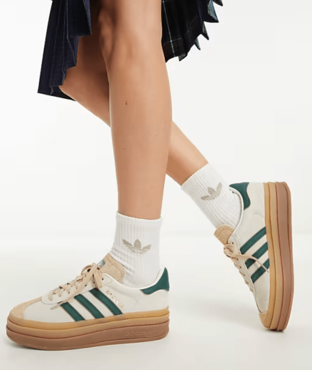 adidas Gazelle Bold Magic Beige Collegiate Green