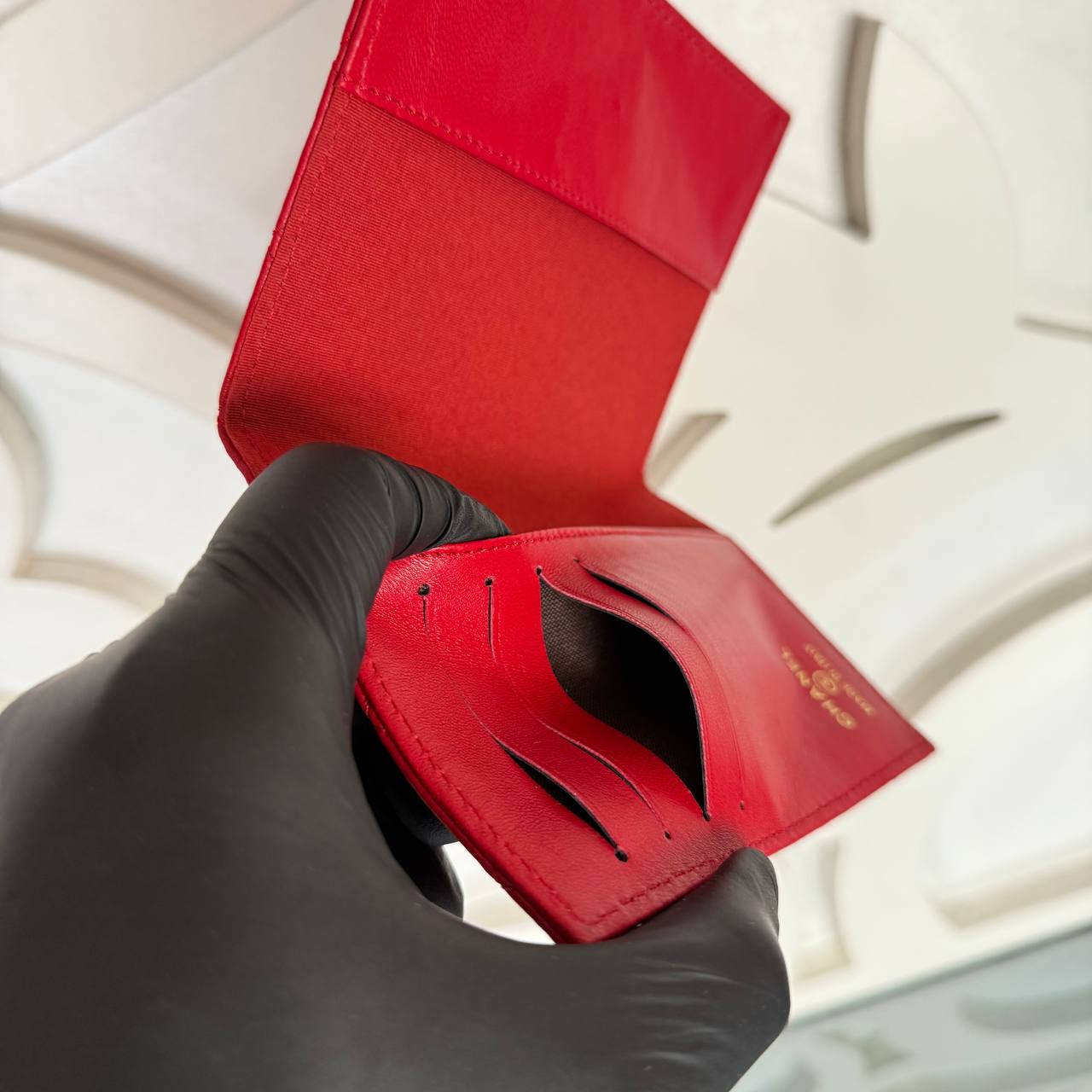 Chanel Passport Wallet Hakiki Deri İthal Kumaş