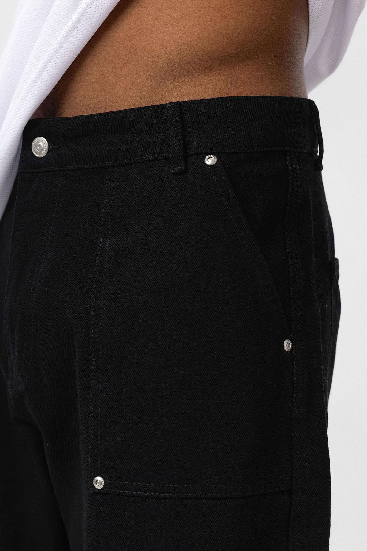 Cep Detaylı Baggy Fit Jean SiyahCep Detaylı Baggy Fit Jean Siyah