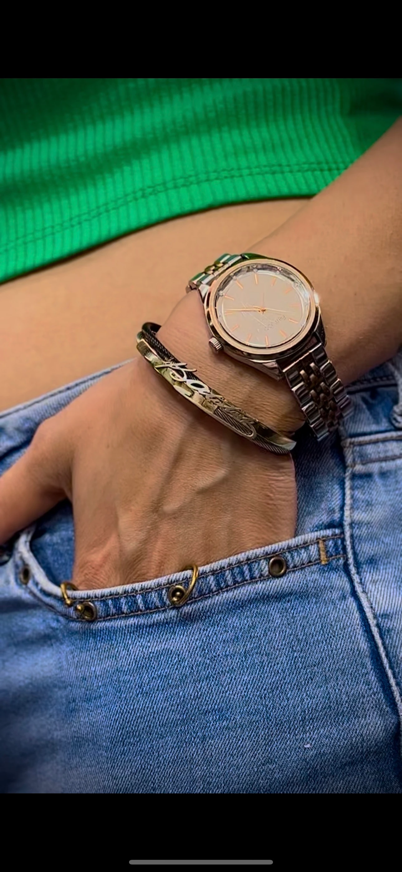 Atatürk İmzalı Çelik Bileklik – 925 Ayar Gümüş Detaylı, Unisex Model