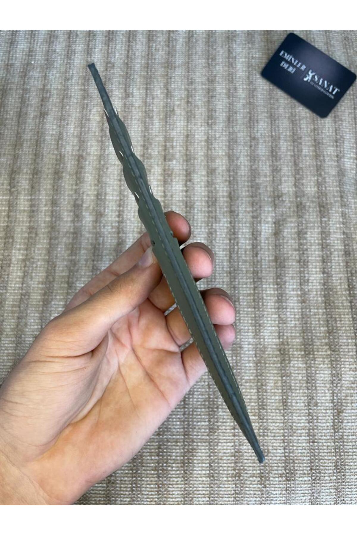 SL-123 unisex portföy YEŞİL HAKİ suni deri kartlık 16 cm x 7 cm SANAT