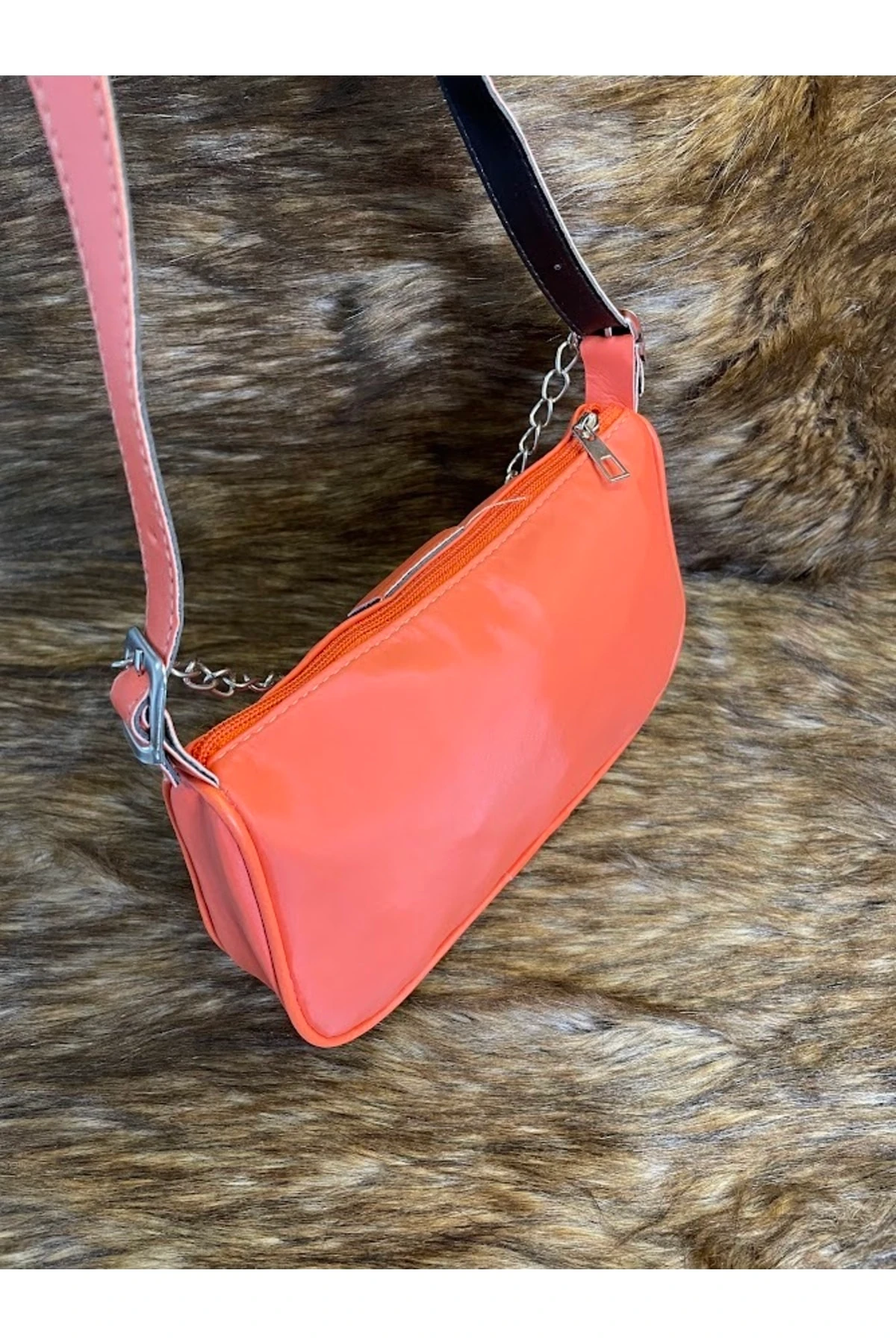 Sl-704 Turuncu Ince Zincirli Baget Çanta