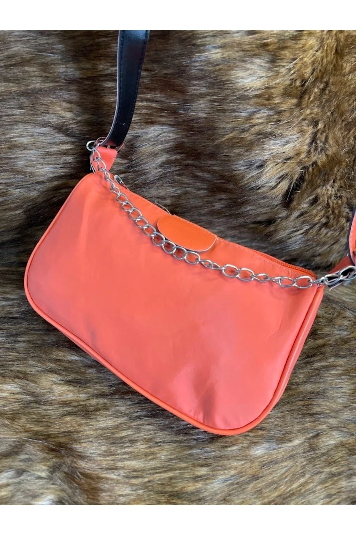 Sl-704 Turuncu Ince Zincirli Baget Çanta