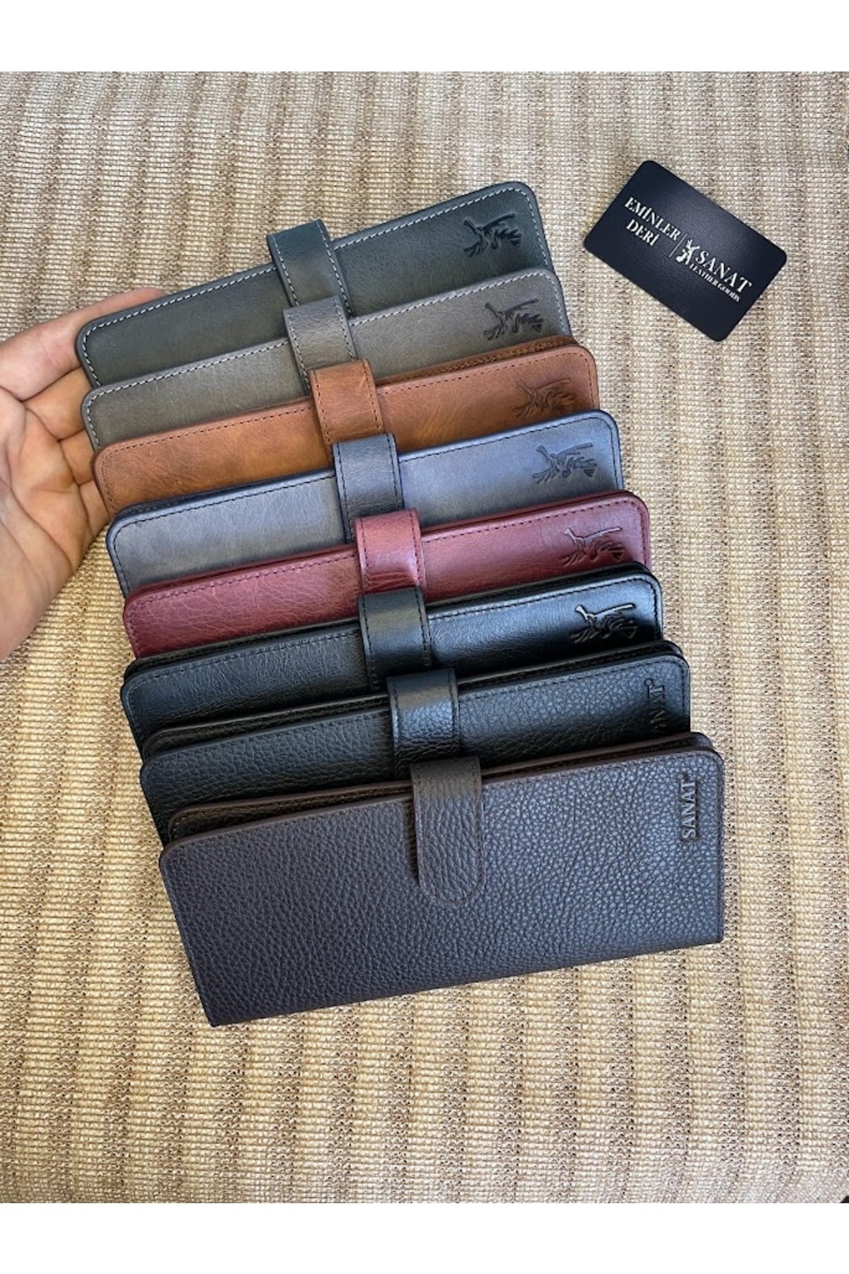 SL-2151 Fermuarlı Patlı Hakiki Deri Cüzdan SANAT LEATHER