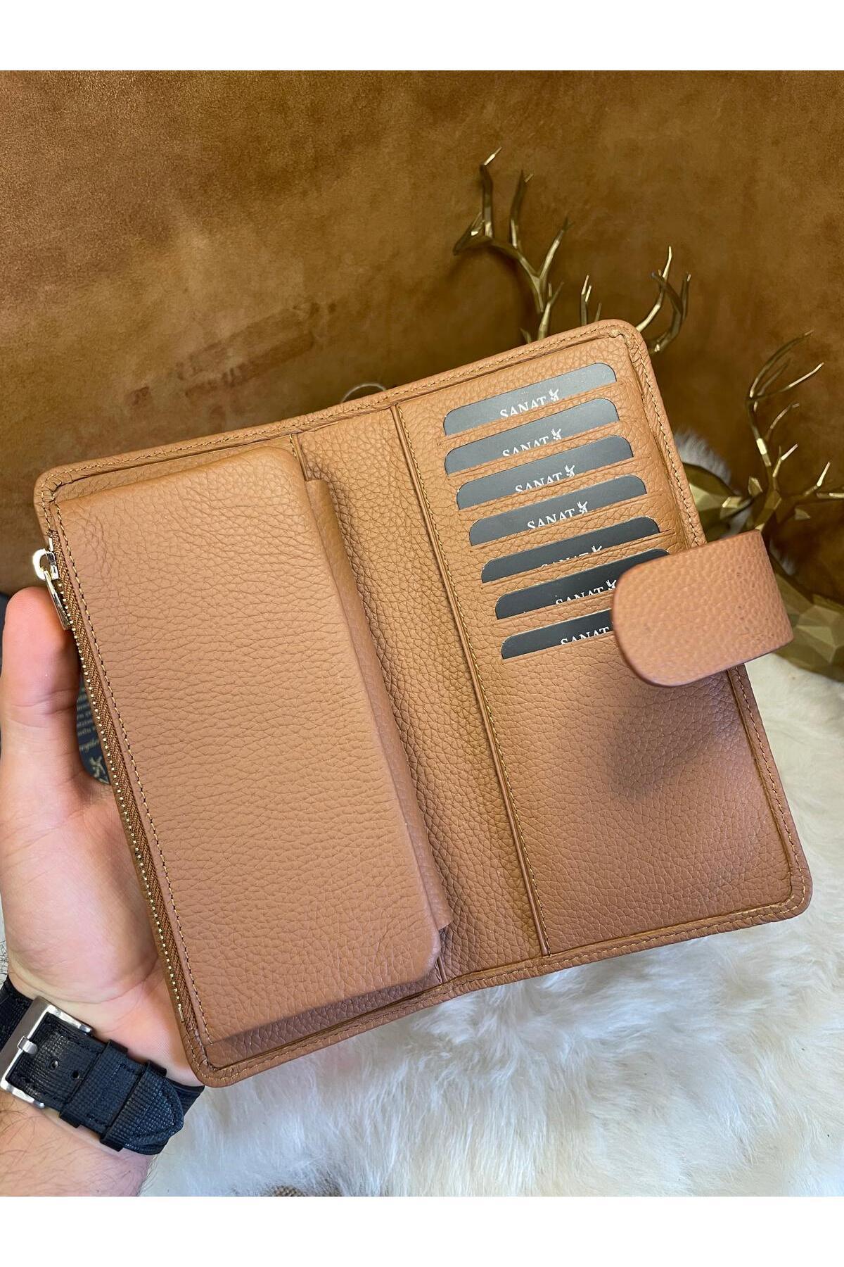 SL-2183 hakiki deri patlı şık kadın PORTFÖY cüzdanı 19CM X 9CM