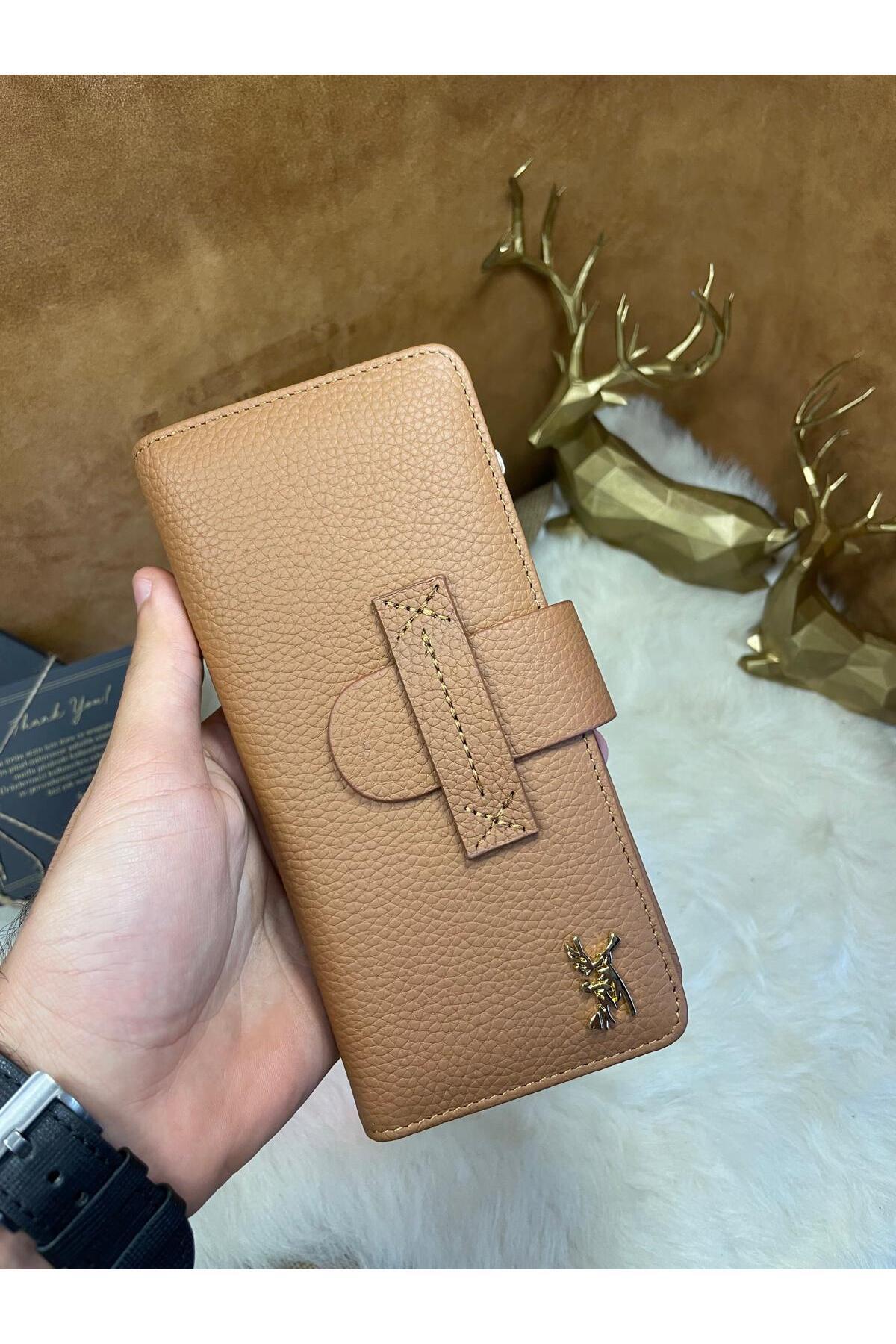 SL-2183 hakiki deri patlı şık kadın PORTFÖY cüzdanı 19CM X 9CM