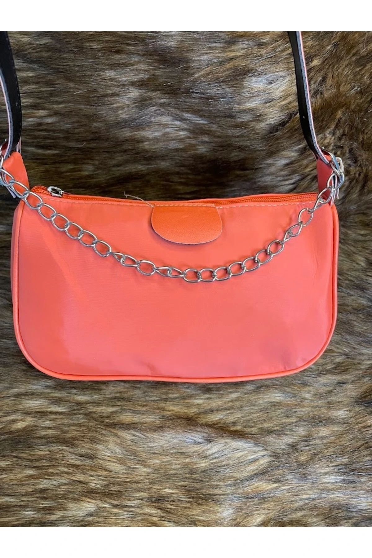 Sl-704 Turuncu Ince Zincirli Baget Çanta