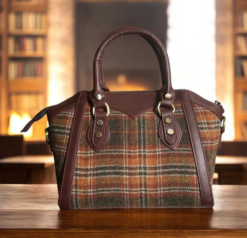 Ekose Kumaş Omuz Çantası