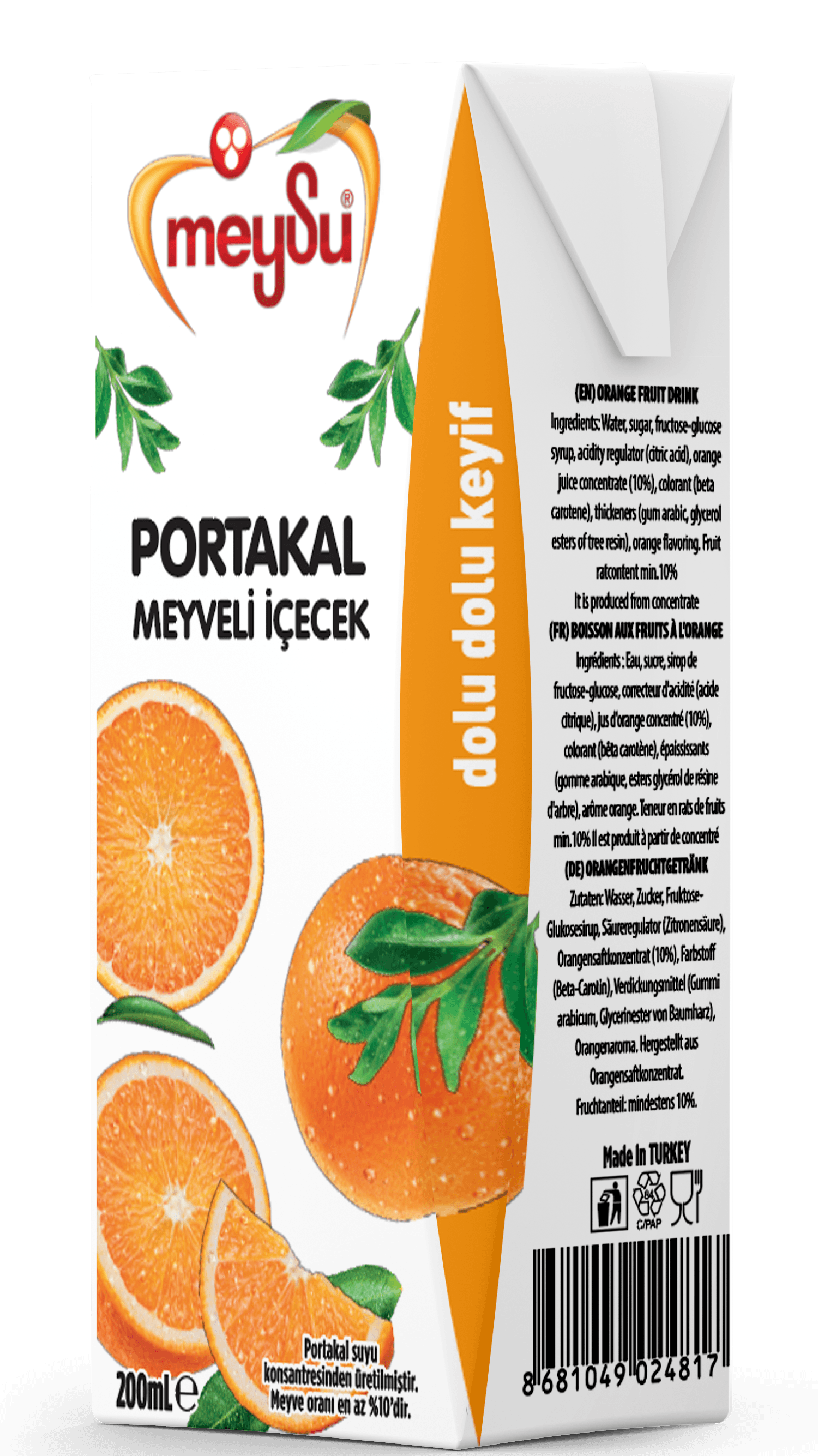 Meysu Nektar 200 ml Portakal Meyve Suyu