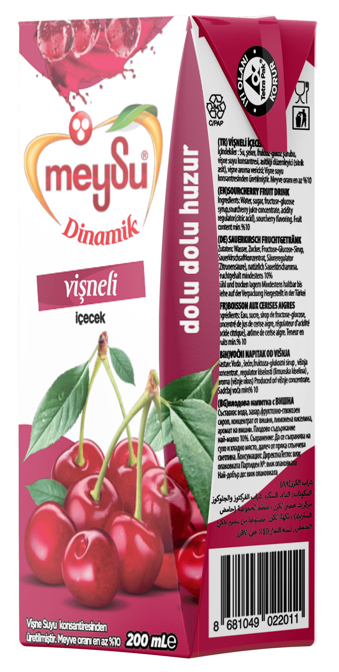 Meysu  Dinamik 200 ml Vişneli  Meyve Suyu