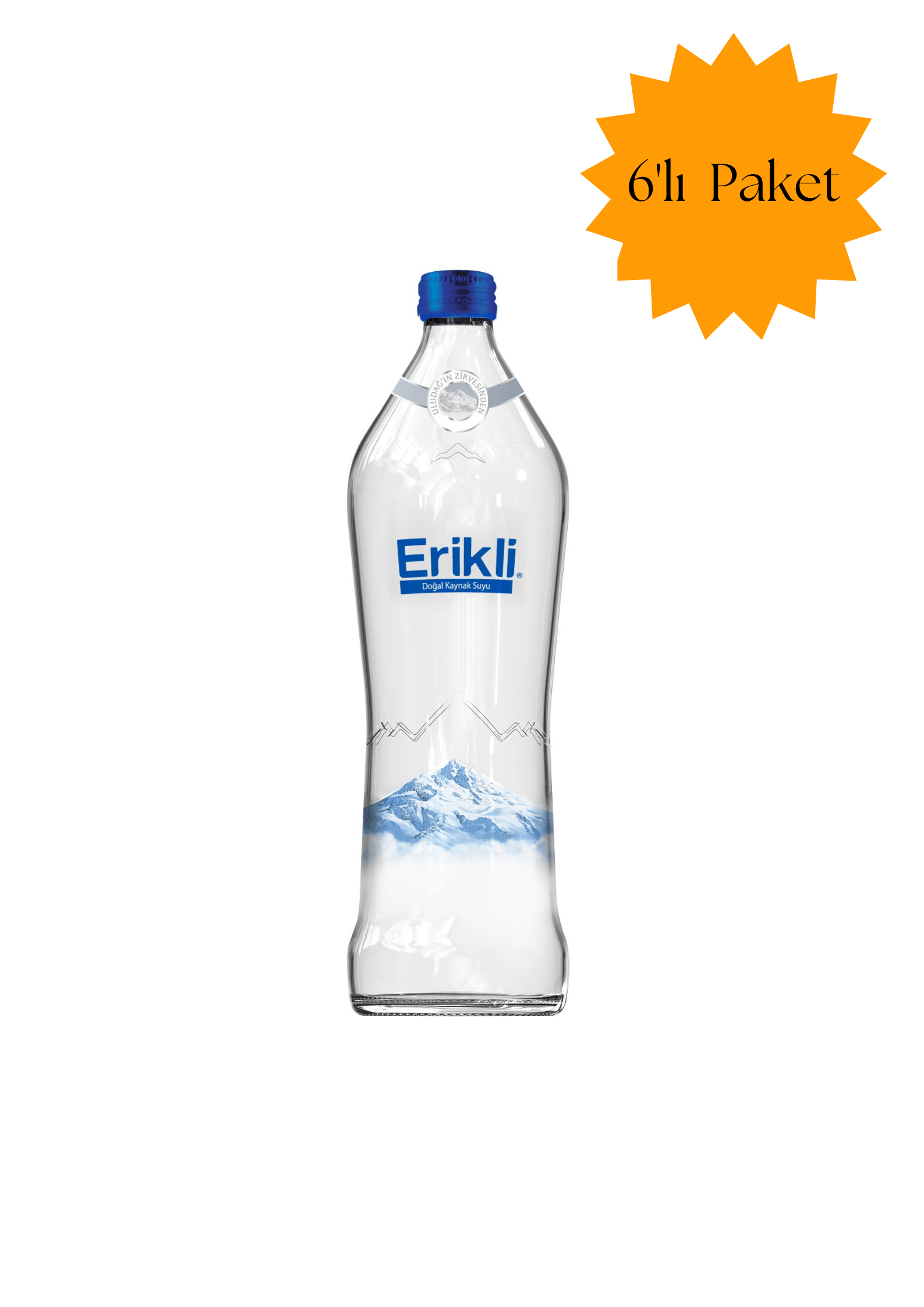 Erikli Cam Şişe Su 750 ml 6'lı 