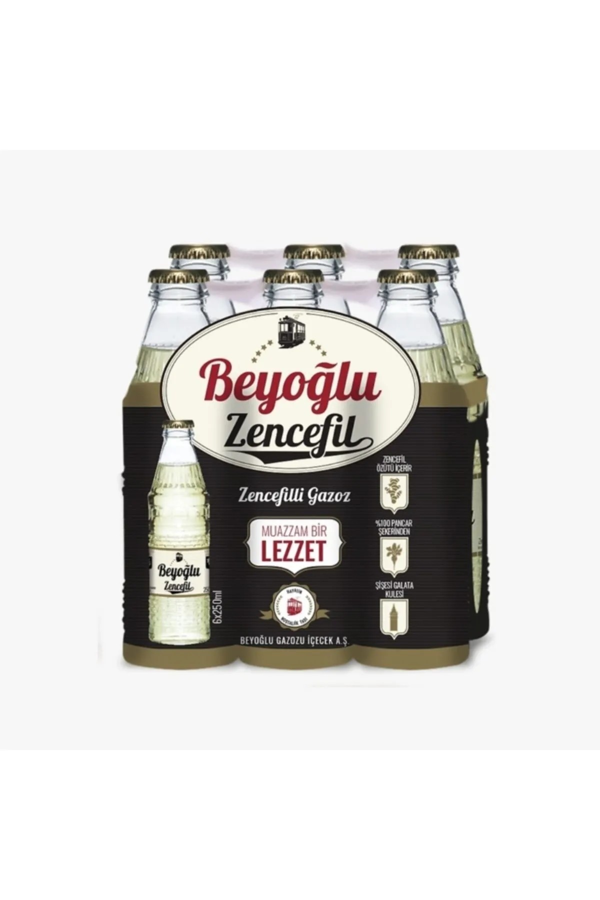 Beyoğlu Premium Gazoz Zencefilli  250 ml Cam Şişe 24'LÜ