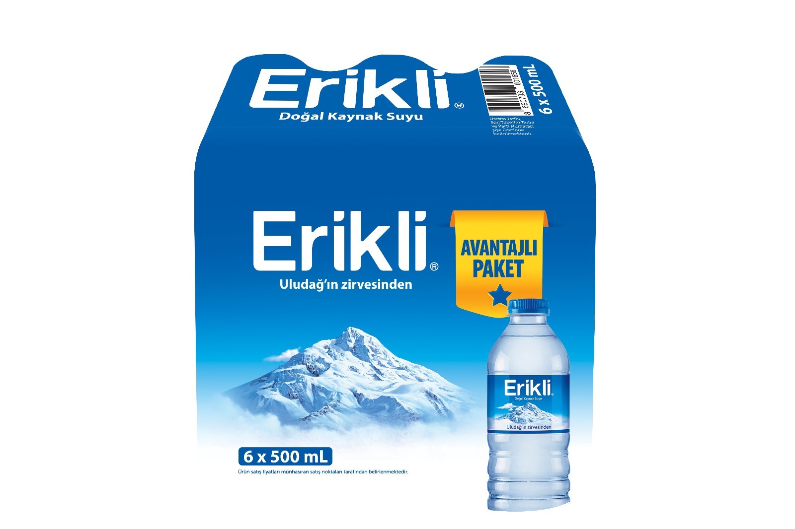 Erikli 500 ml Pet Şişe Su