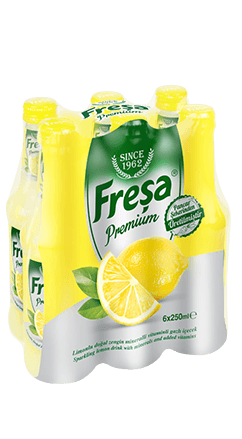 Freşa Premium Limonlu Vitaminli Doğal Zengin Mineralli Gazlı İçecek 250ml 6'lı Paket