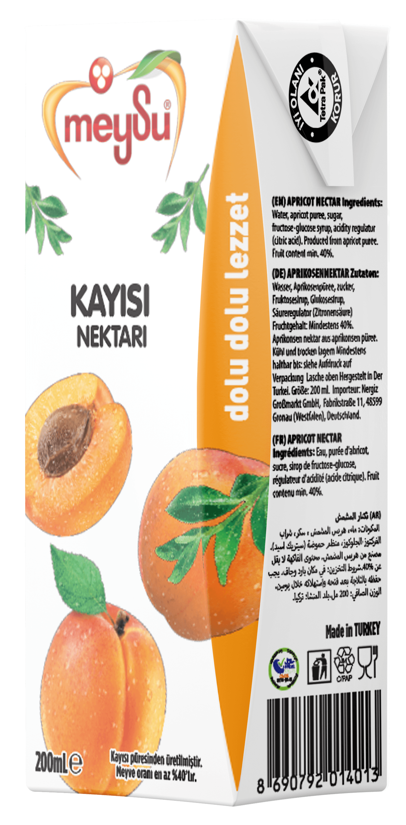 Meysu  Nektar 200 ml Kayısı  Meyve Suyu