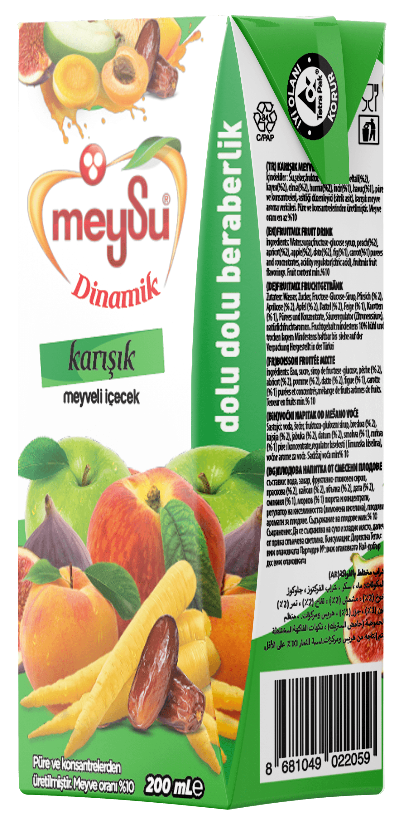 Meysu  Dinamik 200 ml Karışık Meyve Suyu