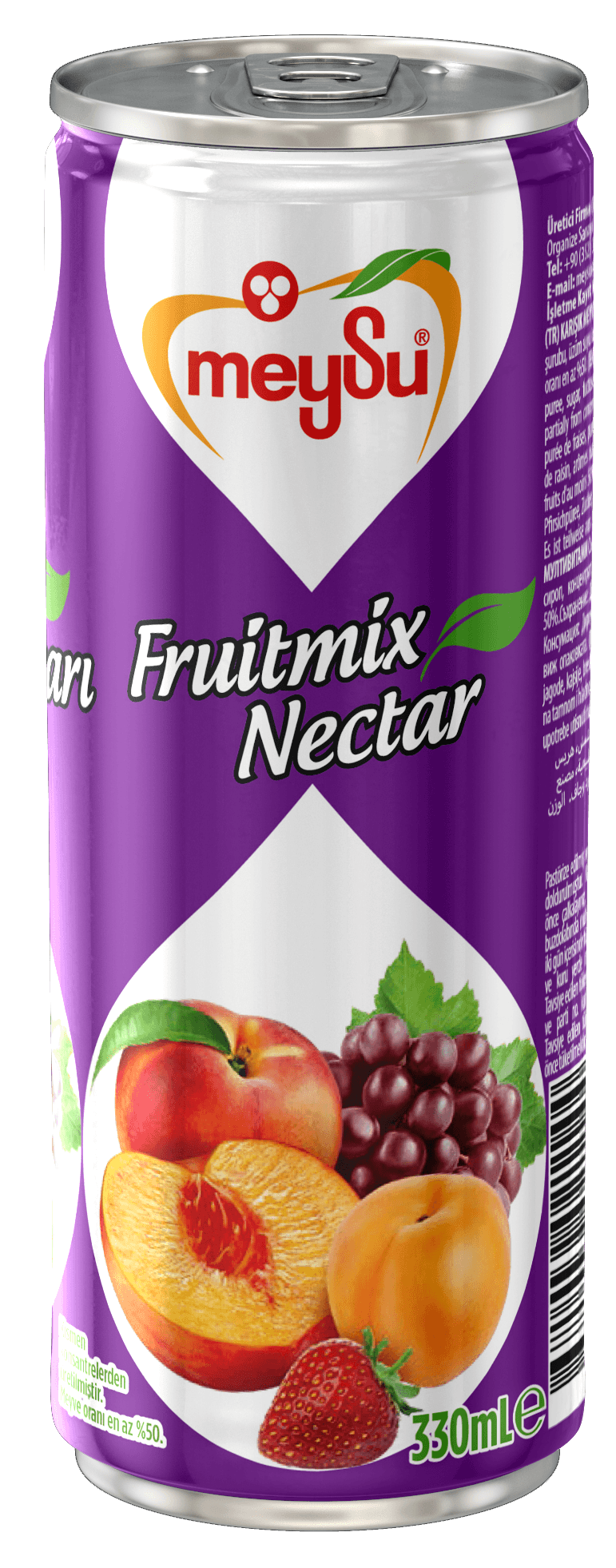 Meysu 330 ml Teneke Karışık Meyveli Nektar 12'li Paket
