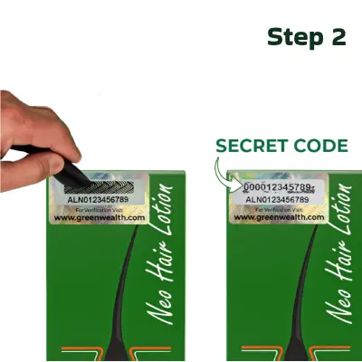 Güvenlik etiketinin kazınması ve gizli kod