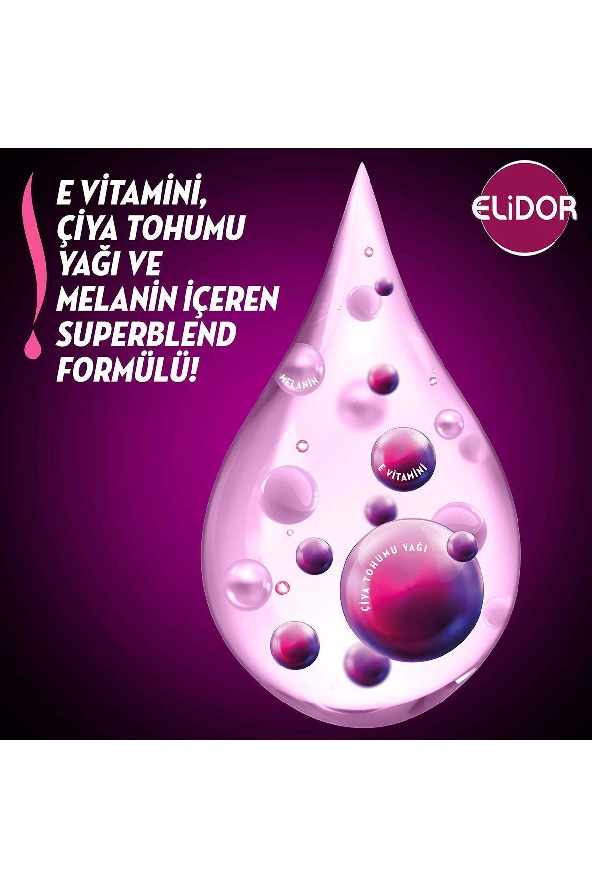 Superblend Saç Bakım Şampuanı Esmer Parlaklık E Vitamini Chia Tohumu Yağı Melanin 400 ml X3
