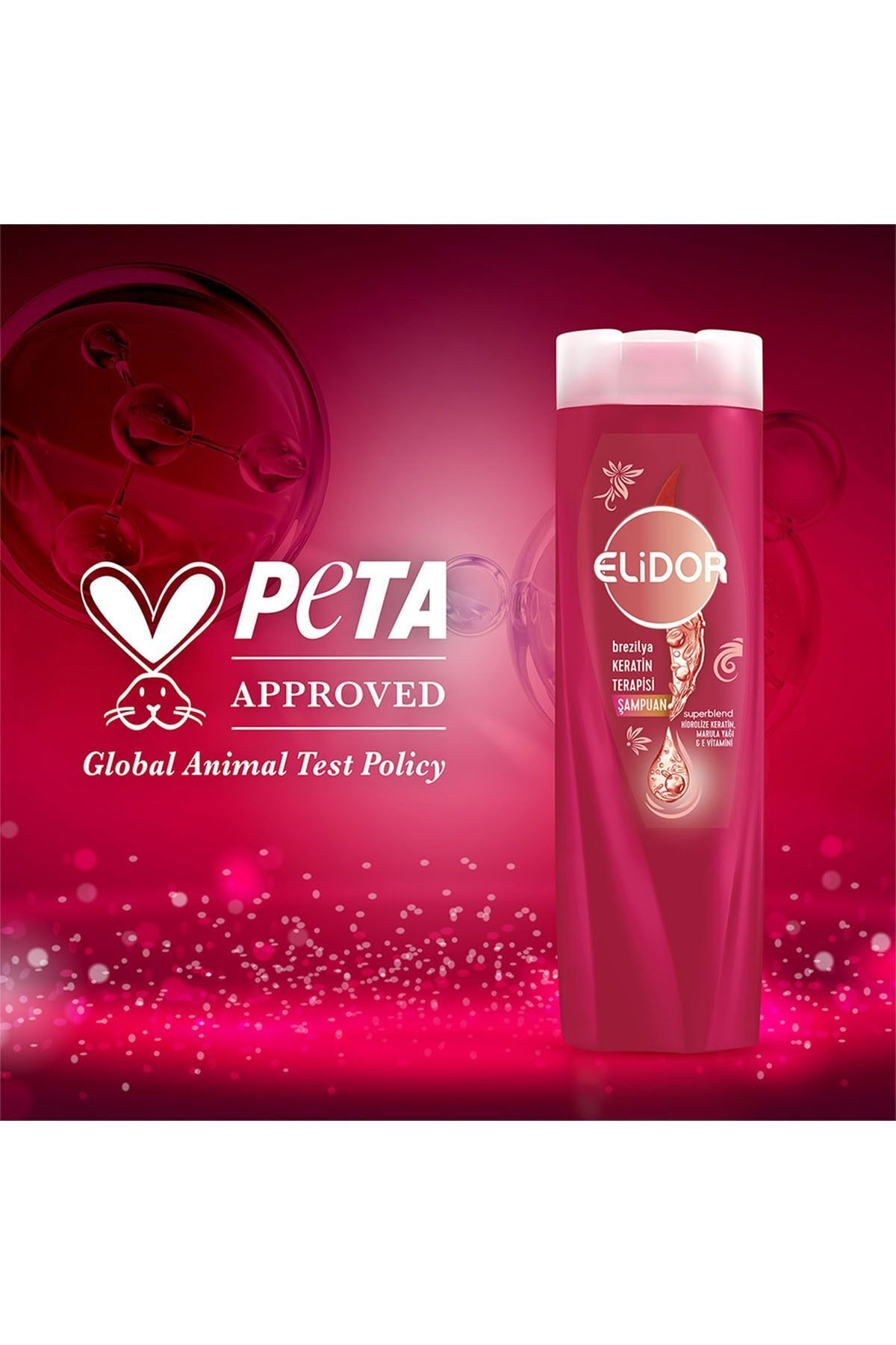 Şampuan Brezilya Keratin Terapisi Hidrolize Keratin Marula Yağı E Vitamini 400 ml X3