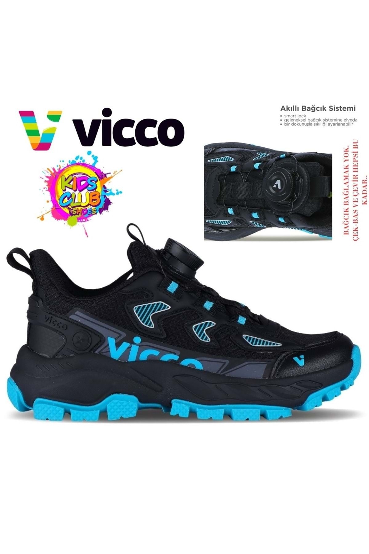 869.F24K474 Bard Filet Phylon Trekking Siyah-Beyaz Çocuk Spor Ayakkabı