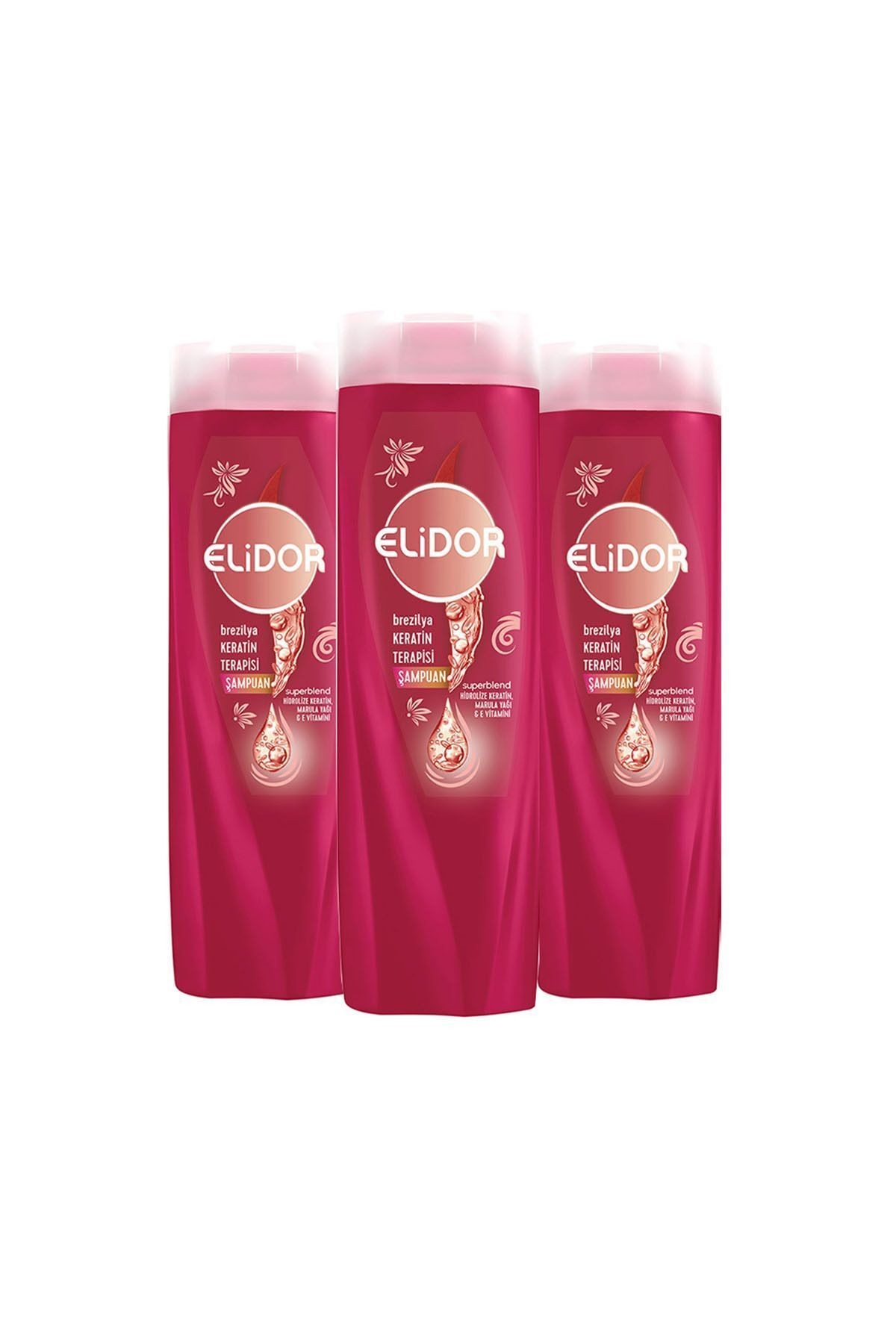 Şampuan Brezilya Keratin Terapisi Hidrolize Keratin Marula Yağı E Vitamini 400 ml X3