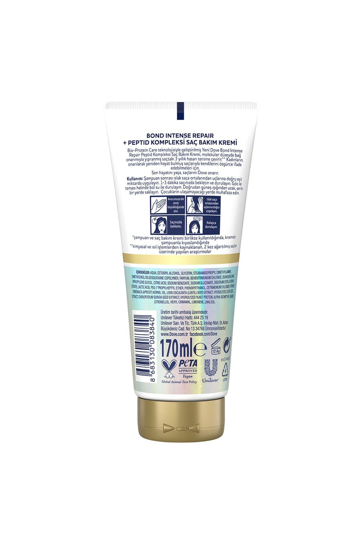 Saç Bakım Kremi Bond Intense Repair + Peptid Kompleksi 170 ml