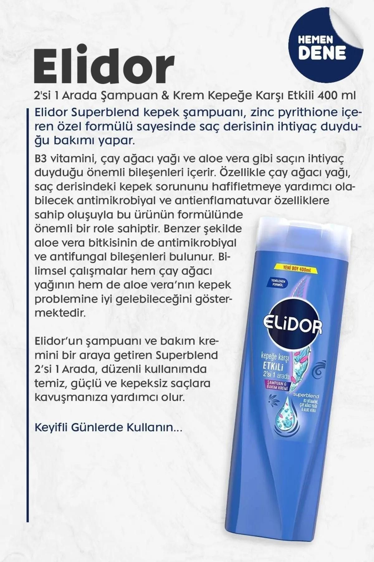 Superblend Şampuan ve Bakım Kremi Kepeğe Karşı Etkili 2'si 1 Arada 400 ml 2 ADET