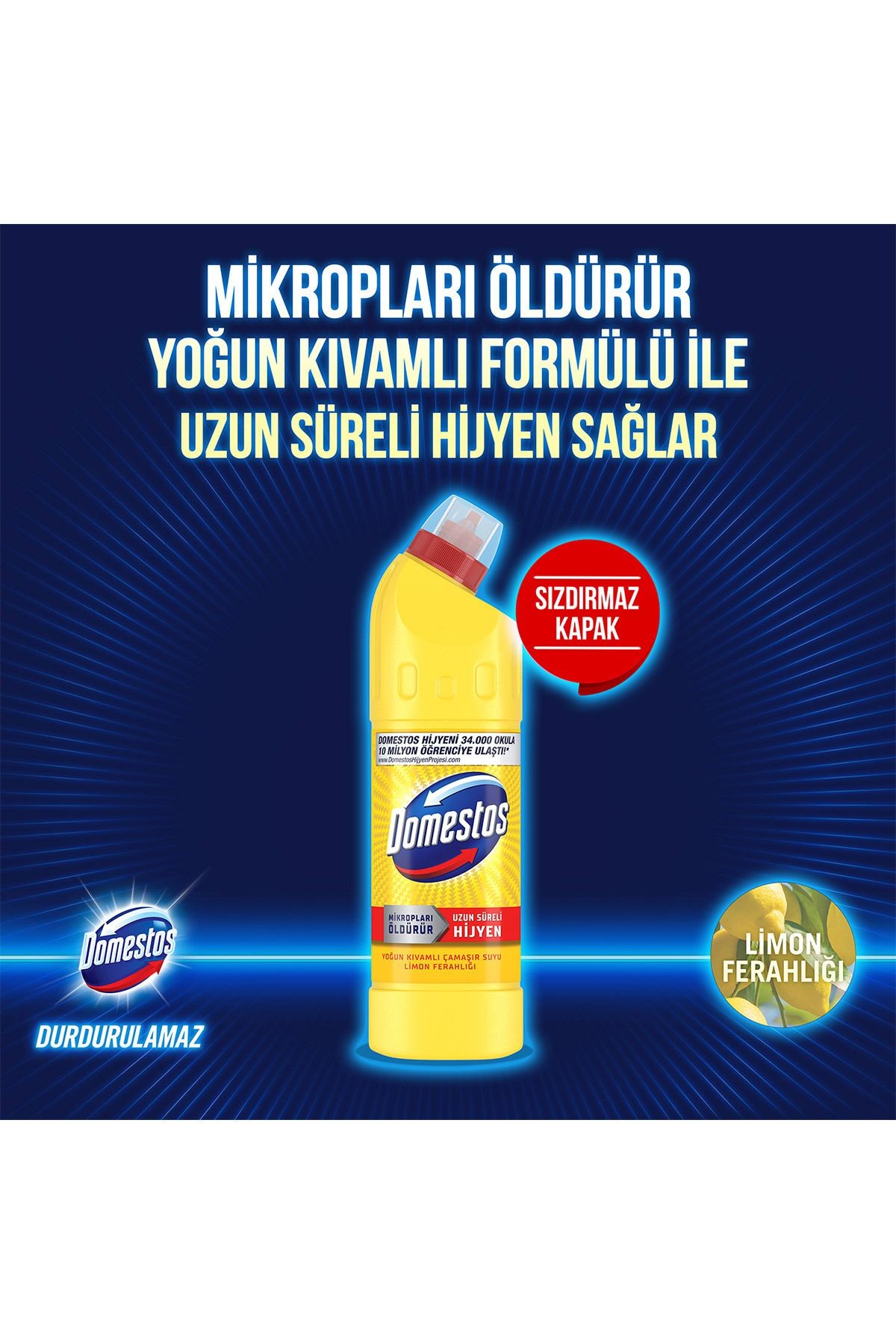 Çamaşır Suyu Limon Ferahlığı 750 ml 6 Adet