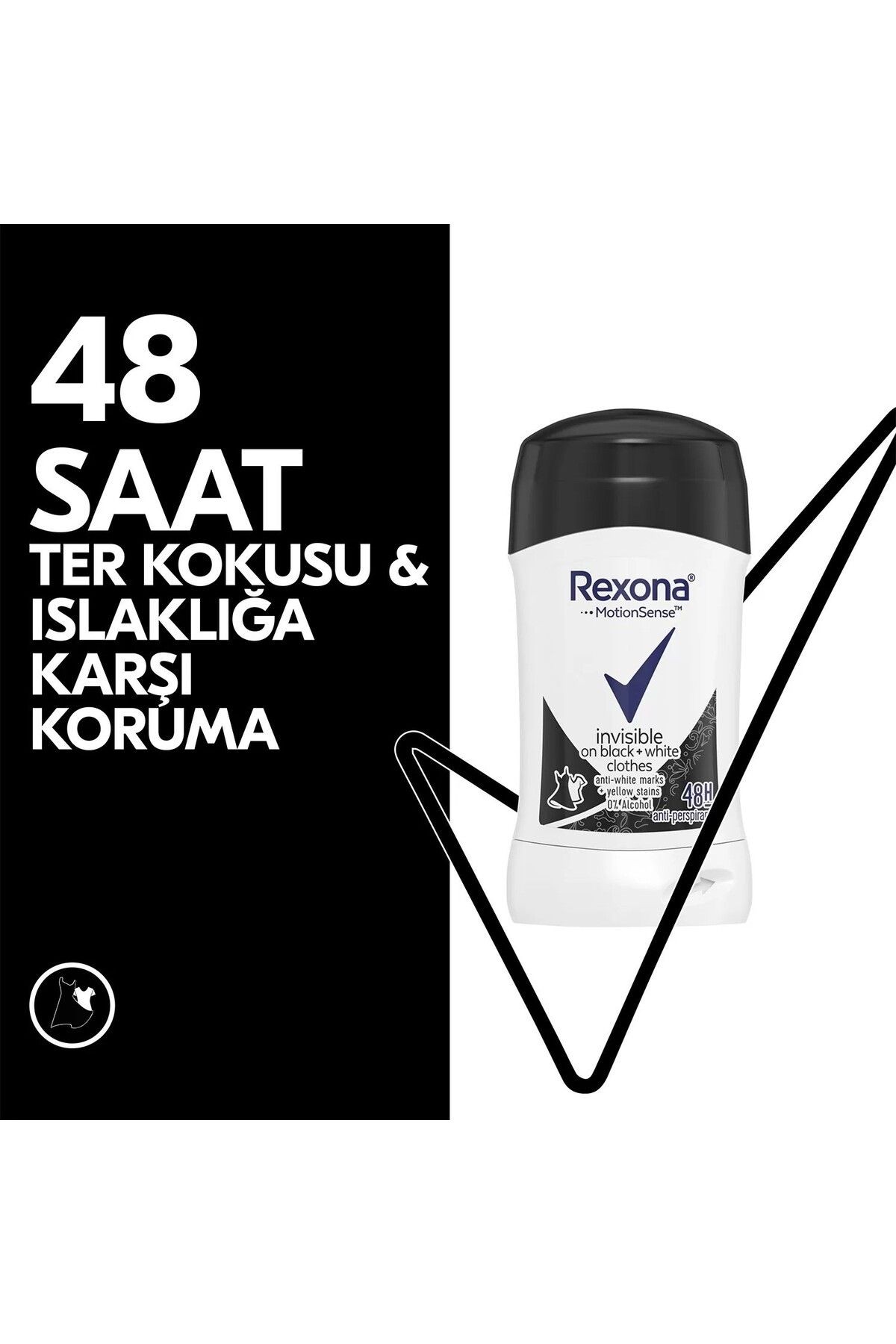 Deodorant Stick Invisible Black & White 40 gr * 2 Adet