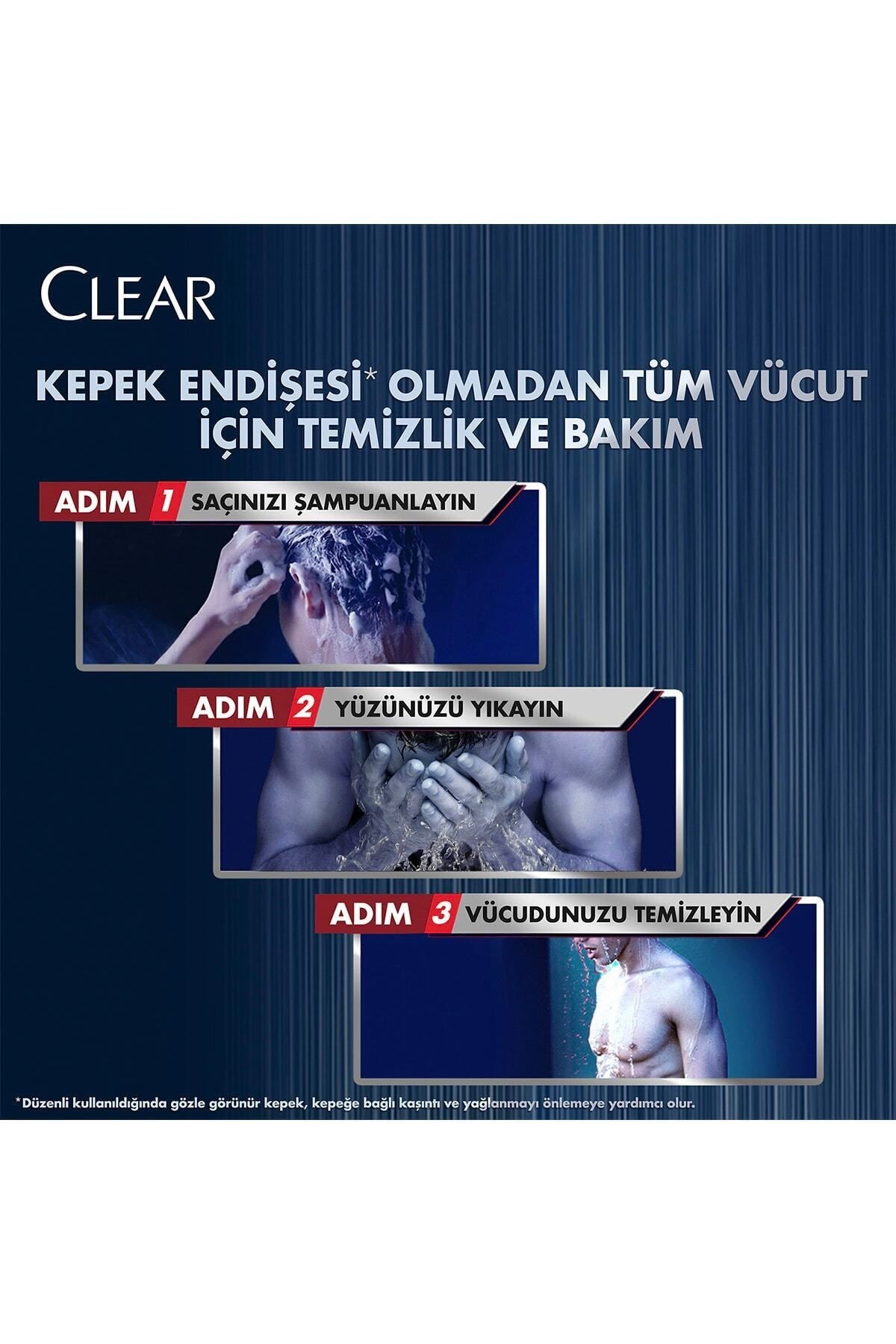 350 ml Men Şampuan 3 In 1 Kömür