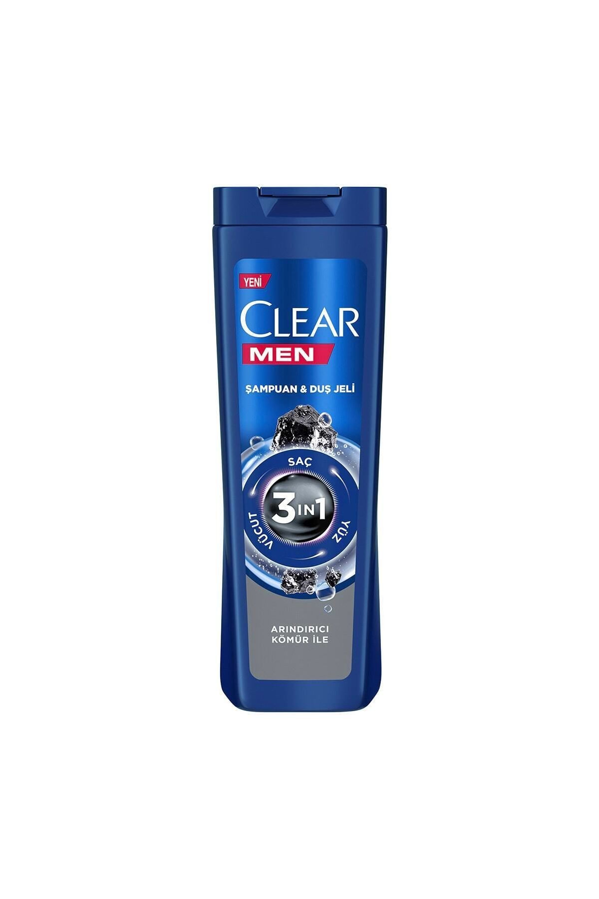 350 ml Men Şampuan 3 In 1 Kömür
